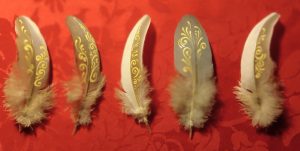 painted feathers