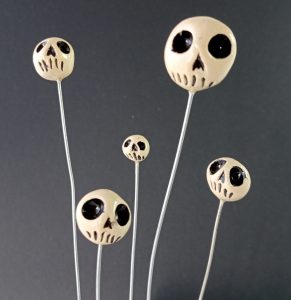 clay skulls