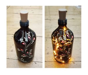 Hand painted bottles