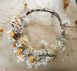 old mans beard wreath